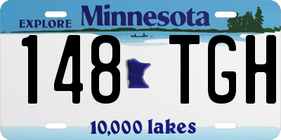 MN license plate 148TGH