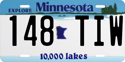 MN license plate 148TIW