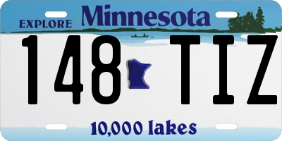 MN license plate 148TIZ