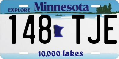 MN license plate 148TJE