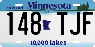 MN license plate 148TJF