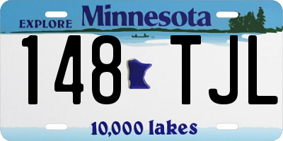 MN license plate 148TJL