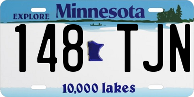 MN license plate 148TJN