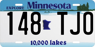 MN license plate 148TJO