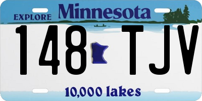MN license plate 148TJV