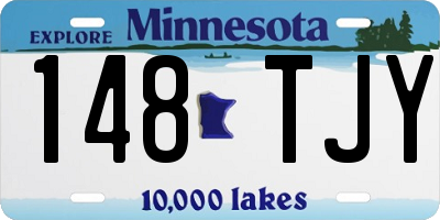 MN license plate 148TJY