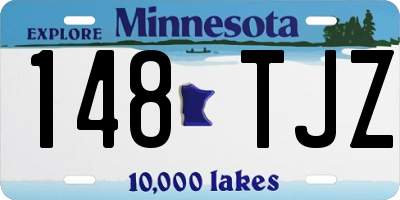 MN license plate 148TJZ