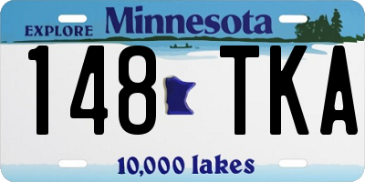 MN license plate 148TKA