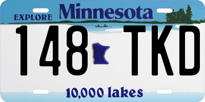 MN license plate 148TKD