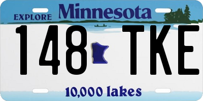 MN license plate 148TKE