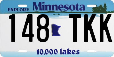 MN license plate 148TKK