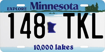 MN license plate 148TKL