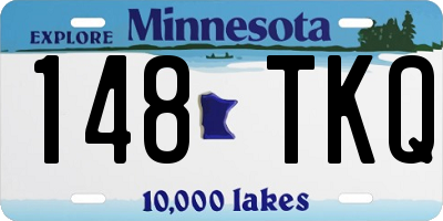 MN license plate 148TKQ