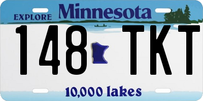 MN license plate 148TKT