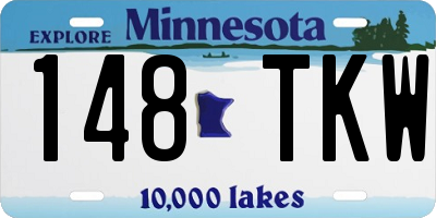 MN license plate 148TKW