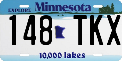 MN license plate 148TKX