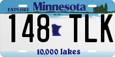 MN license plate 148TLK