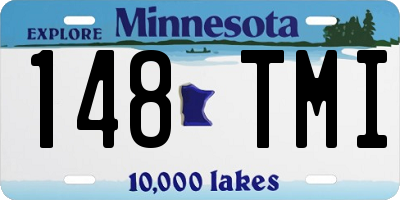 MN license plate 148TMI