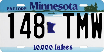 MN license plate 148TMW