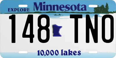 MN license plate 148TNO