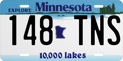 MN license plate 148TNS