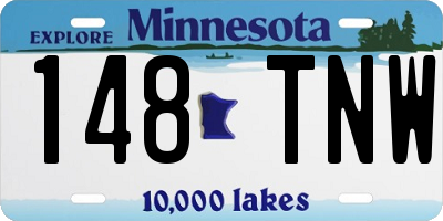 MN license plate 148TNW