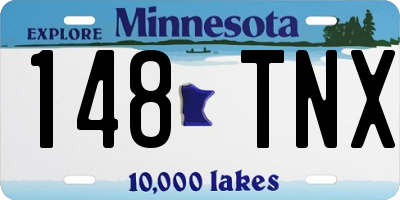 MN license plate 148TNX