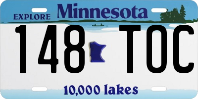 MN license plate 148TOC