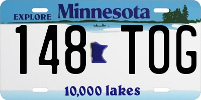 MN license plate 148TOG