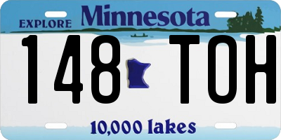 MN license plate 148TOH