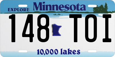 MN license plate 148TOI