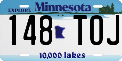 MN license plate 148TOJ