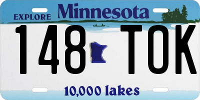 MN license plate 148TOK