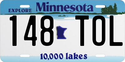MN license plate 148TOL