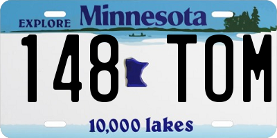 MN license plate 148TOM