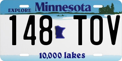 MN license plate 148TOV