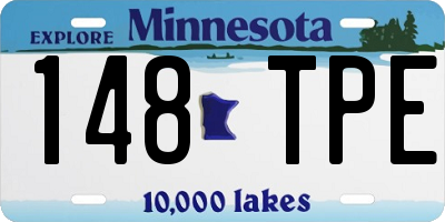 MN license plate 148TPE