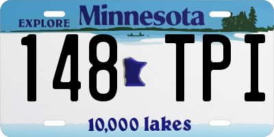 MN license plate 148TPI