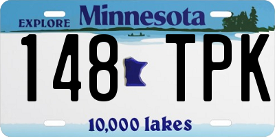 MN license plate 148TPK