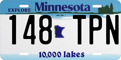 MN license plate 148TPN