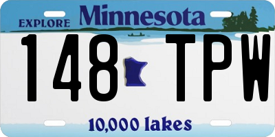MN license plate 148TPW