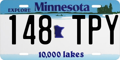 MN license plate 148TPY