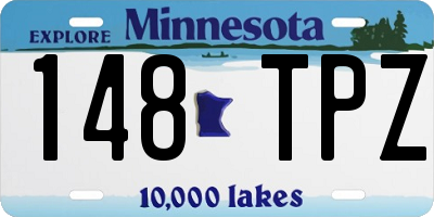 MN license plate 148TPZ