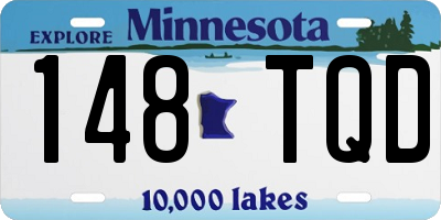 MN license plate 148TQD