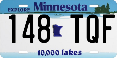 MN license plate 148TQF