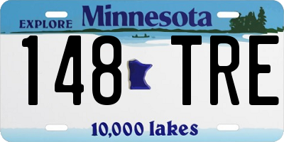 MN license plate 148TRE