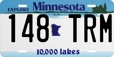 MN license plate 148TRM