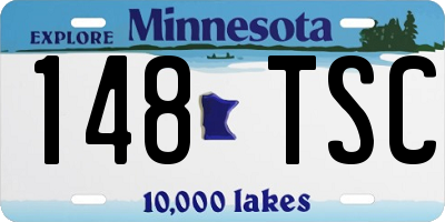 MN license plate 148TSC