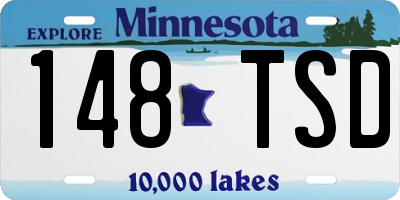 MN license plate 148TSD