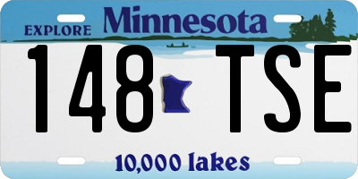 MN license plate 148TSE